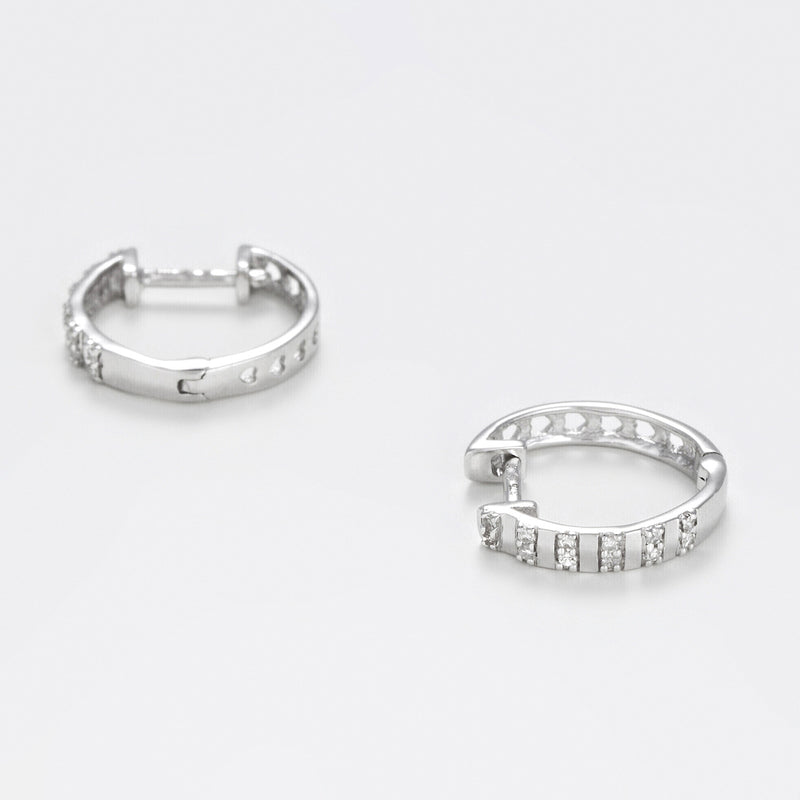 Boucles d'oreilles "Linéa" Diamant: 0,08ct/24