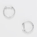 Boucles D'Oreilles "Linéa" D0,08Ct/24 - Or Blanc 375/1000