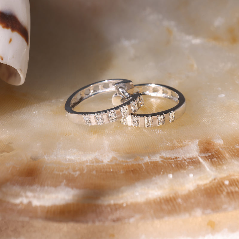 Boucles d'oreilles "Linéa" Diamant: 0,08ct/24