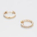 Linéa" Earrings Diamonds 0,08Ct/24 - Yellow Gold 375/1000