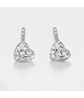 Boucles D'Oreilles "Coeurs Diamond" - Diamants 0,07Ct/20 - Or Blanc