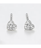 Boucles D'Oreilles "Coeurs Diamond" - Diamants 0,07Ct/20 - Or Blanc