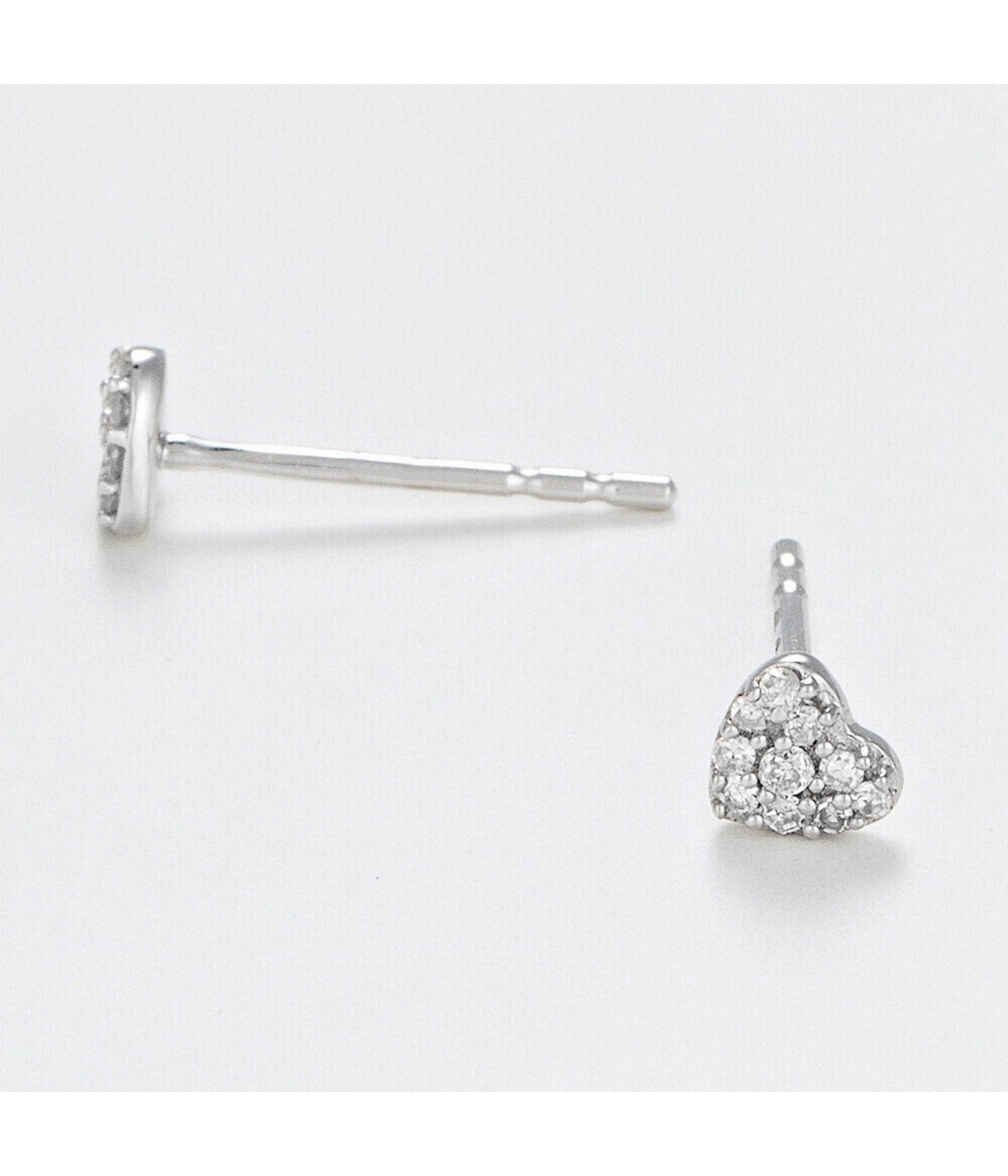 Boucles D'Oreilles "Coeurs Diamond" - Diamants 0,07Ct/20 - Or Blanc