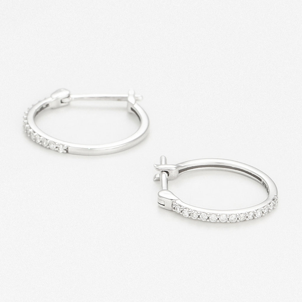 Earrings "Sublime Hoops" 0.10Ct/26 Diamonds