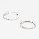 Boucles D'Oreilles "Créoles Sublimes" Diamants 0,10Ct/26 - Or Blanc