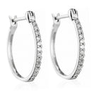 Earrings "Créoles Sublimes" Diamonds 0,10Ct/26 - Gold Blanc 375/1000