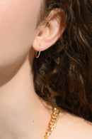 Boucles D'Oreilles "Créoles Sublimes" Diamant: 0,10Ct/26 - Or Jaune 375/1000