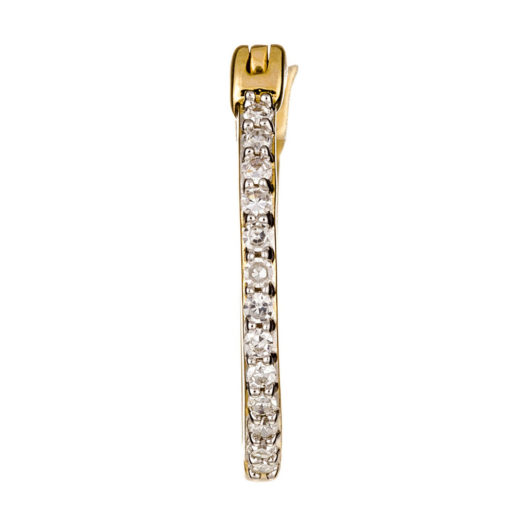 Boucles D'Oreilles "Créoles Sublimes" D0,10Ct/26 - Or Jaune 375/1000