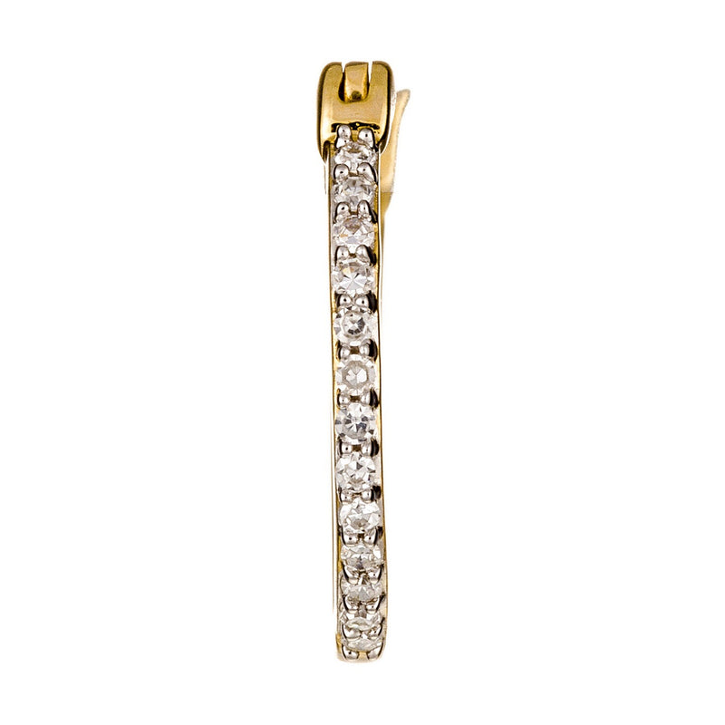 Créoles Sublimes" Earrings Diamond: 0.10Ct/26 - Yellow Gold 375/1000