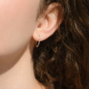 Boucles D'Oreilles "Créoles Sublimes" Diamant: 0,10Ct/26 - Or Jaune 375/1000