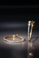 Boucles D'Oreilles "Créoles Sublimes" Diamant: 0,10Ct/26 - Or Jaune 375/1000