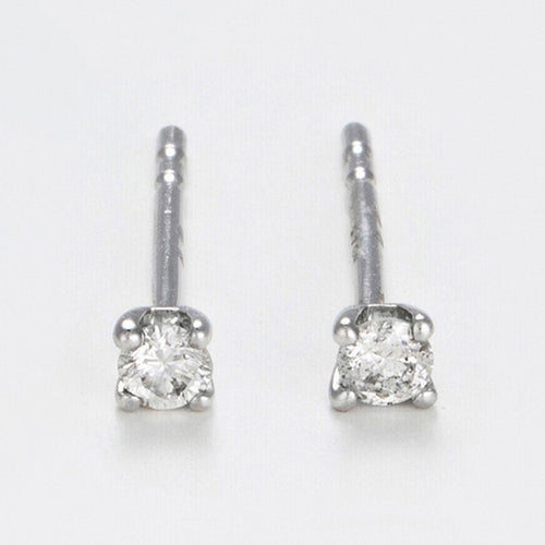 Boucles D'Oreilles "Ma Puce 0,10Ct" - Or Blanc
