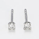 Boucles D'Oreilles "Ma Puce 0,10Ct" - Or Blanc 375/1000