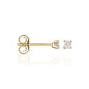 Earrings "Ma Puce 0,10Ct" - Yellow Gold 375/1000