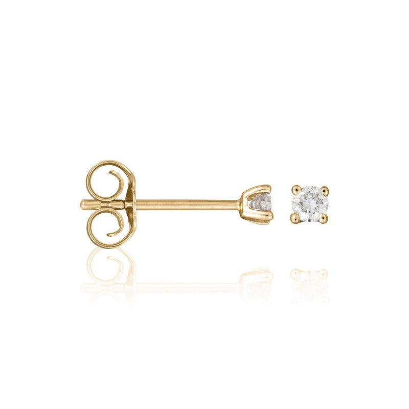 Pendientes "Ma Puce 0,10Ct" - Oro Amarillo 375/1000