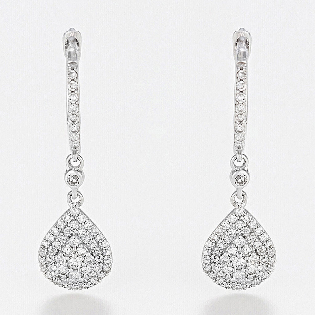 Boucles D'Oreilles "Princesse Stella" Diamants 0,33/128 - Or Blanc