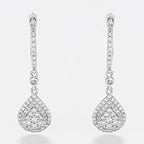 Boucles D'Oreilles "Princesse Stella" Diamants 0,33/128 - Or Blanc