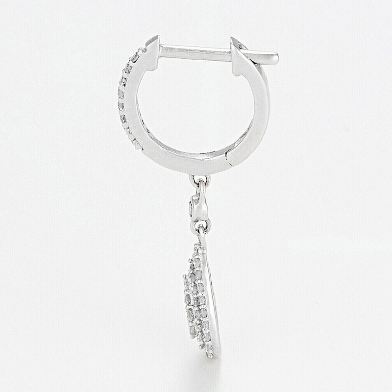Boucles D'Oreilles "Princesse Stella" Diamants 0,33/128 - Or Blanc 375/1000
