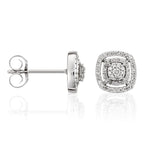 Boucles D'Oreilles "Carré Richesse" Diamants 0,25/116