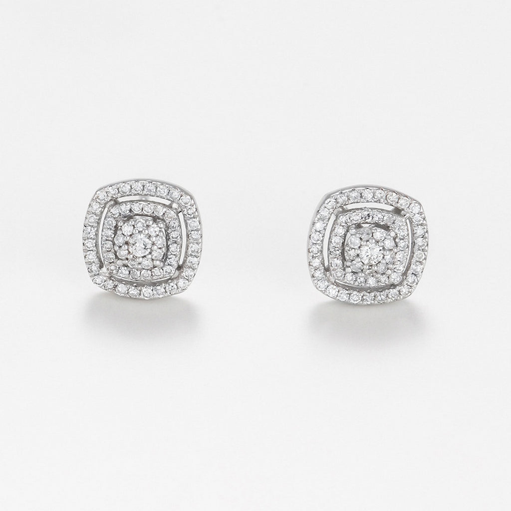 Boucles D'Oreilles "Carré Richesse" Diamants 0,25/116