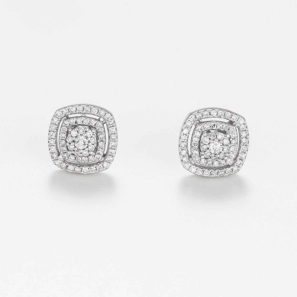 Boucles D'Oreilles "Carré Richesse" Diamants 0,25/116