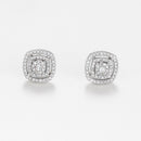Boucles d'oreilles "Carré richesse" Diamants 0,25/116