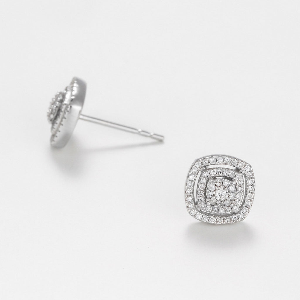 Boucles D'Oreilles "Carré Richesse" Diamants 0,25/116