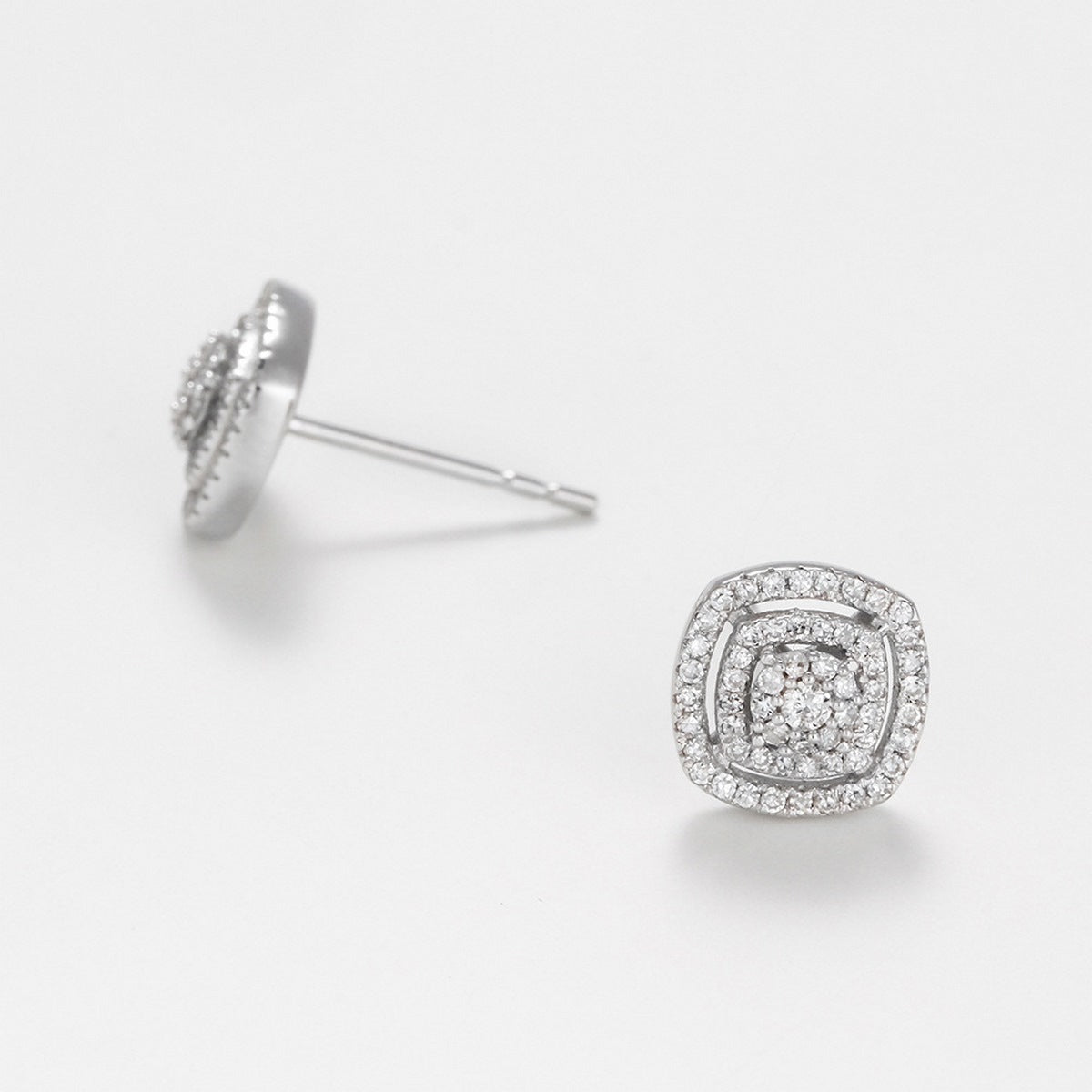 Boucles D'Oreilles "Carré Richesse" Diamants 0,25/116