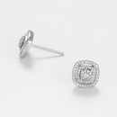 Boucles d'oreilles "Carré richesse" Diamants 0,25/116