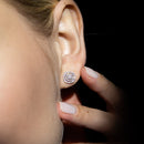 Carré  Blanc Pendientes " Richesse" Diamantes 0,25/116 - Oro 375/1000