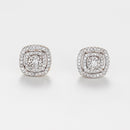 Boucles D'Oreilles "Carré Richesse" Diamants 0,25/116 - Or Jaune 375/1000