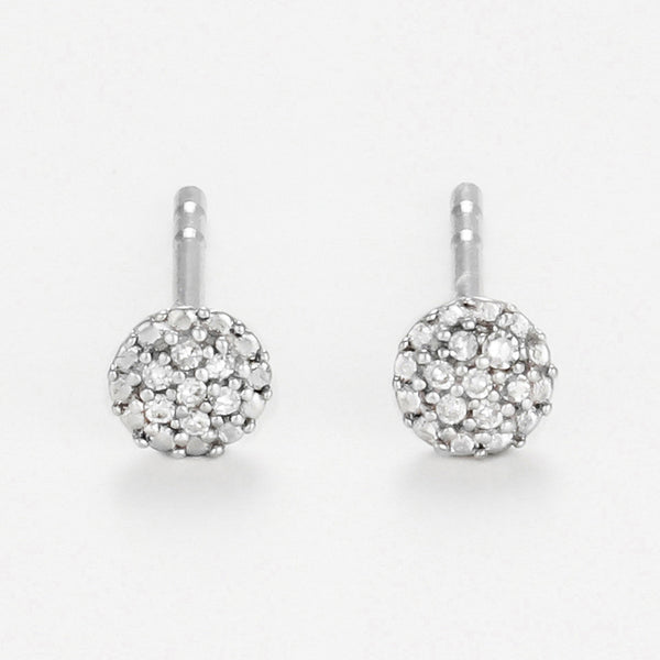 Örhängen "Round Stud" Diamanter 0,02/14