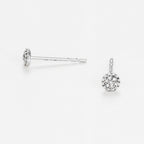 Boucles D'Oreilles "Round Stud" Diamants 0,02/14