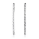 Boucles D'Oreilles "Straight Fall" D0,1/40 - Or Blanc 375/1000