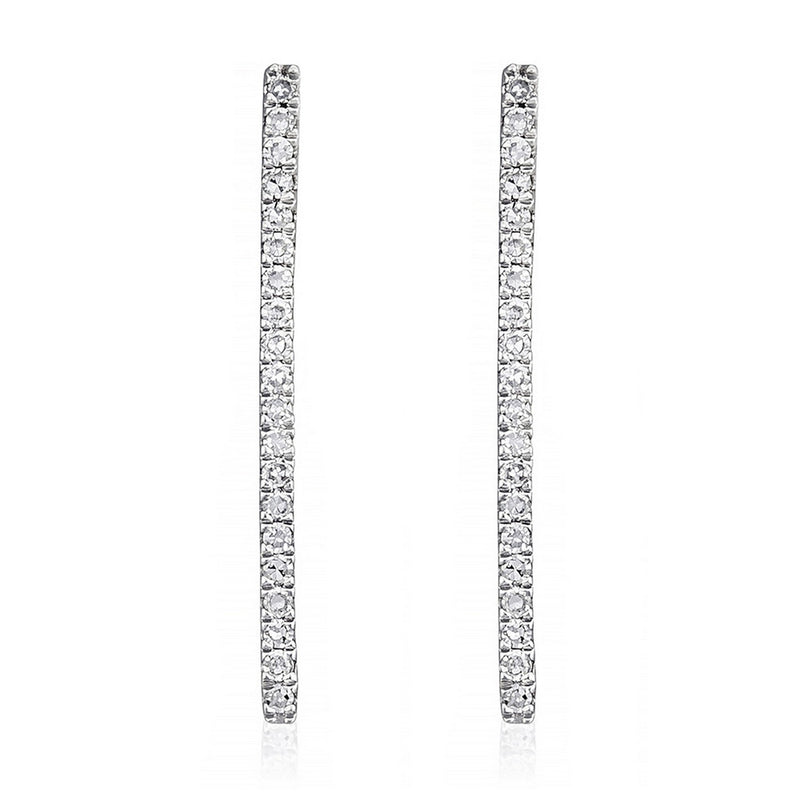 Straight Fall Earrings D0,1/40 - Gold Blanc 375/1000