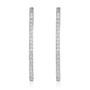 Boucles D'Oreilles "Straight Fall" D0,1/40 - Or Blanc 375/1000