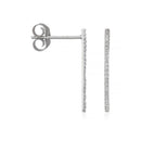 Boucles D'Oreilles "Straight Fall" D0,1/40 - Or Blanc