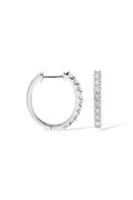 Boucles D'Oreilles "Shining Light" D0,50/18 - Or Blanc 375/1000