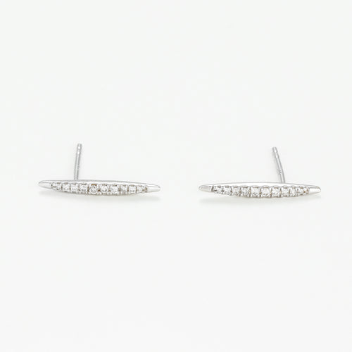 Boucles D'Oreilles "Soraya" 0,10Ct/20 - Or Blanc 375/1000