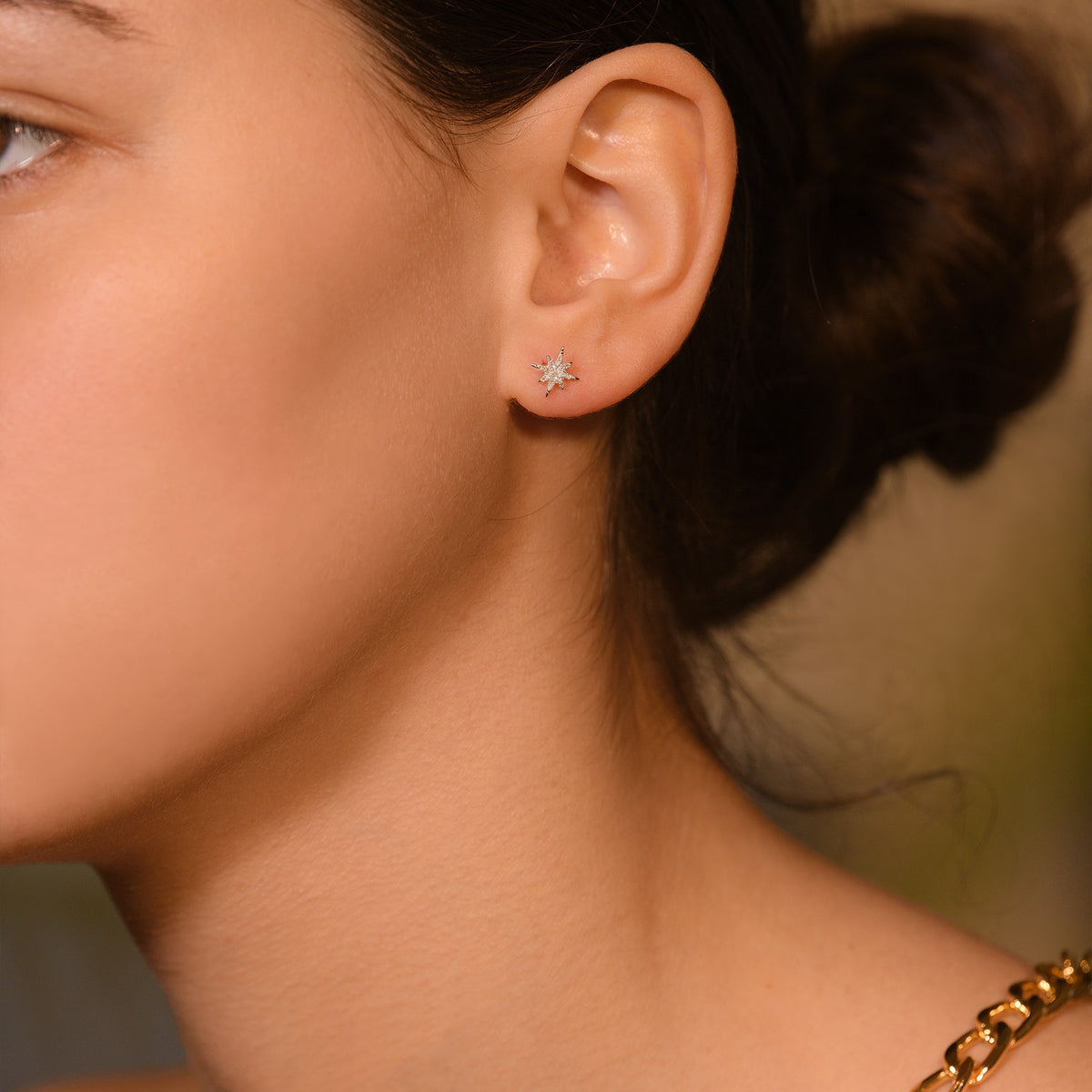 Boucles D'Oreilles "Star" 0,12Ct/ 34