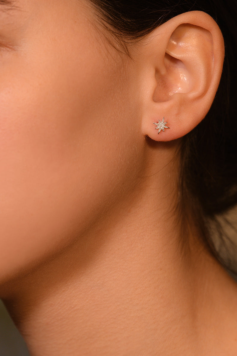 Boucles D'Oreilles "Star" 0,12Ct/ 34