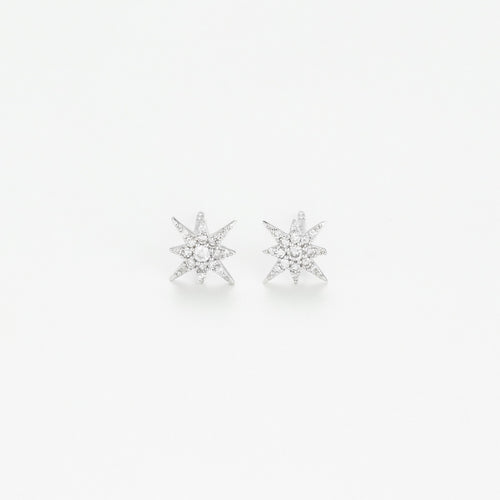 Pendientes “Estrella” 0.12Ct/ 34 – Oro Blanco