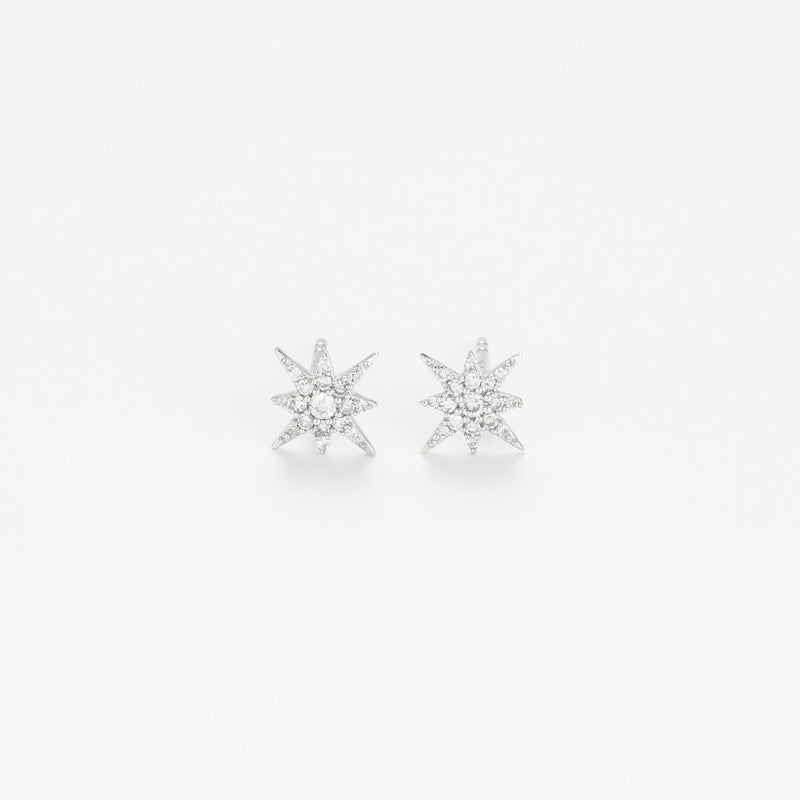 "Star" Earrings 0.12Ct/ 34 - White Gold