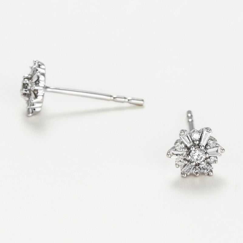 Boucles D'Oreilles "Estrella" 0,15/26 - Or Blanc 375/1000