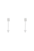 Boucle D'Oreille Fleche - Or Blanc 375/1000