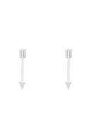 Blanc Pendientes Fleche - Oro 375/1000