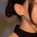 Boucle D'Oreille Fleche - Or Blanc 375/1000