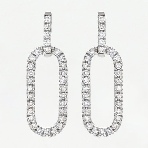 Boucles D'Oreilles "Thouéris" D0,12/60 - Or Blanc 375/1000