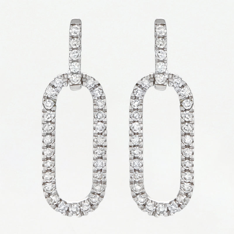 Boucles D'Oreilles "Thouéris" D0,12/60 - Or Blanc 375/1000