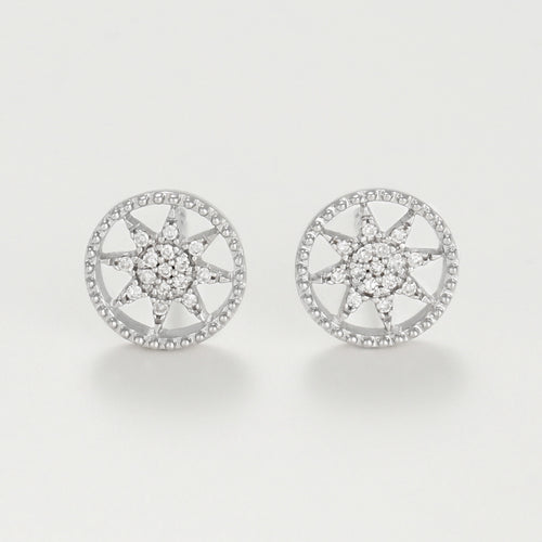 Boucles D'Oreilles "Erinye" D0,07/30 - Or Blanc 375/1000